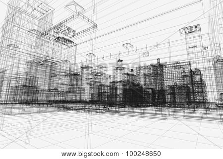 City Buildings Project 3d Wireframe Print Design Architecture Urban Plan Real City Buildings Project 3d Wireframe Print Design Architecture Urban Plan Real