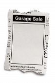 pic of newspaper  - Fake Classified Ad newspaper Garage Sale concept - JPG 