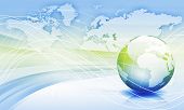 image of technology  - Planet earth and technology background with computer objects - JPG 