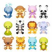 picture of animals  - Vector illustration  - JPG 