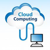 stock photo of computer  - Cloud computing concept - JPG 