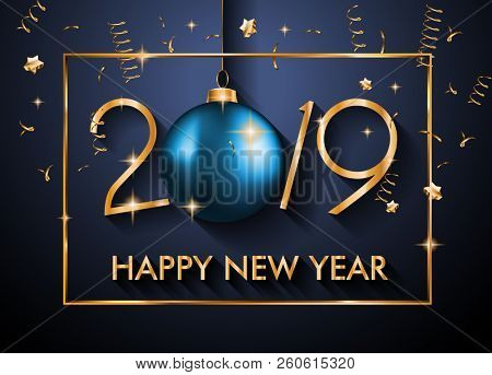 Poster: 2019 Happy New Year Background