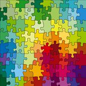 stock photo of puzzle  - color puzzle - JPG 