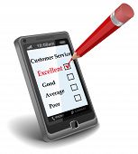foto of survey  - Online Survey collects customer opinion on smartphone - JPG 