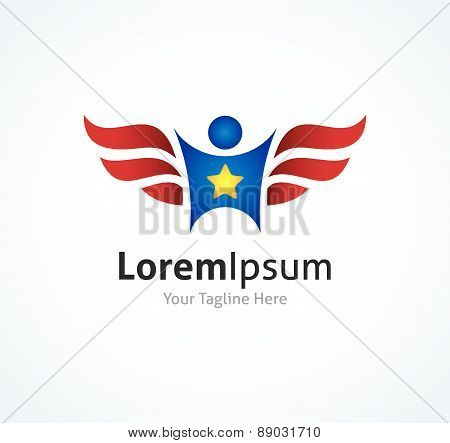 Poster: Super human American suit man