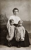 image of fraternity  - The Twins Antique Photograph - JPG 