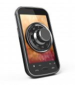 pic of locking  - Phone with Combination lock - JPG 