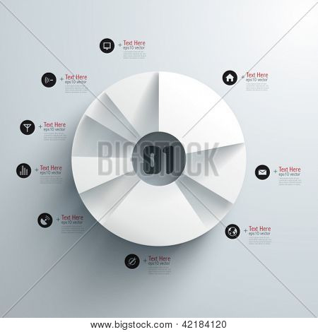 Picture or Photo of Abstract 3D Paper Infographics