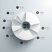pic of illustration  - Abstract 3D Paper Infographics - JPG 