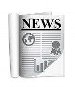 pic of newspaper  - Newspaper isolated on a white background - JPG 