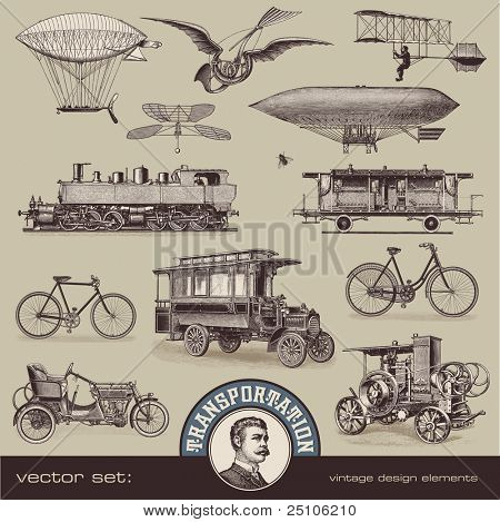 Picture or Photo of Vintage means of transportation - set 2