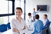 stock photo of meeting  - business woman  with her staff - JPG 