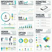 Business and human vector infographic element big set collection