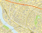 image of map  - Editable vector map of a generic city with no names - JPG 