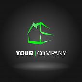 picture of construction  - Vector illustration of a house logo type - JPG 