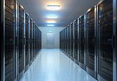 image of objects  - Modern interior of server room in datacenter - JPG 