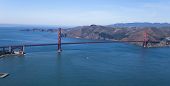 picture of golden gate bridge  - The Golden Gate Bridge in San Francisco bay Aerial view - JPG 