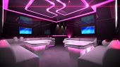 foto of interior  - the Nightclub interior design with the cyber style theme - JPG 