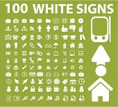picture of currency  - 100 white signs - JPG 