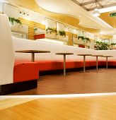 foto of interior  - Restaurant interior in a shopping mall - JPG 