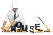 image of construction  - House under construction concept - JPG 