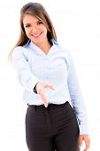 picture of handshake  - Business woman handshaking  - JPG 