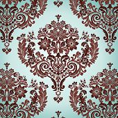 stock photo of drapery  - Seamless Damask floral background pattern - JPG 