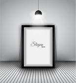 picture of spotlight  - Modern interior art gallery frame design with spotlights - JPG 