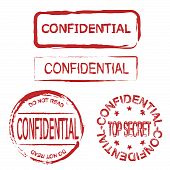 foto of confidential  - A set of stamps that say  - JPG 