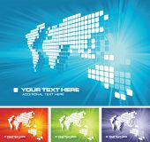 image of map  - Vector world map background with copy space and color variations - JPG 