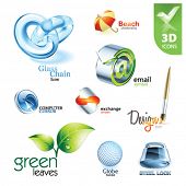 stock photo of globe  - Set of vector design elements 13 - JPG 