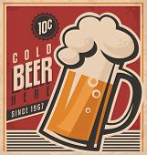 Beer retro poster