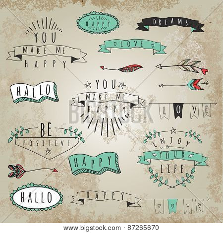 vector collection of hipster style words and phrases poster id 87265670 words for style