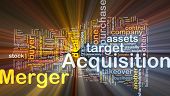 pic of merger  - Background concept wordcloud illustration of merger acquisition glowing light - JPG 