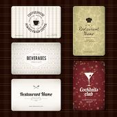 foto of restaurant  - Set of 5 detailed business cards - JPG 