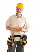 foto of construction worker  - construction worker with tools - JPG 