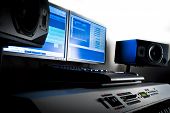 stock photo of workstation  - Music production and recording studio - JPG 