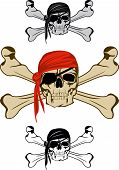pic of skull  - Piracy skull and crossed bones vector image - JPG 