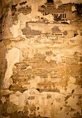 image of newsprint  - Grungy background with old yellowed Soviet newspaper fragments - JPG 