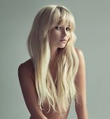 stock photo of art  - Portrait of a stunning blonde beauty - JPG 