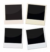 stock photo of insert  - Polaroid frames 4 pieces of polaroid with different conditions - JPG 