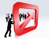 image of competition  - illustration of upward trend - JPG 