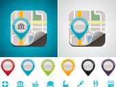 image of map  - Customizable map location icon - JPG 