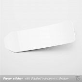 stock photo of objects  - Blank sticker template with detailed shadow - JPG 