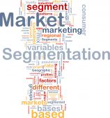 picture of segment  - Background concept wordcloud illustration of business market segmentation - JPG 