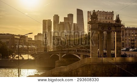 Poster: Panorama Of Moscow With Modern
