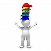 stock photo of many  - The person wearing many hats has a lot of different responsibilities - JPG 