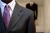 pic of man  - Business suits on shop mannequins high fashion retail display - JPG 