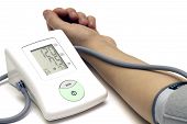 foto of pressure  - Checking Blood Pressure Sphygmomanometer Hypertension Stress  Concept - JPG 