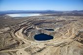pic of industrial  - Aerial view of Open Pit Copper Mine near Green Valley Arizona - JPG 